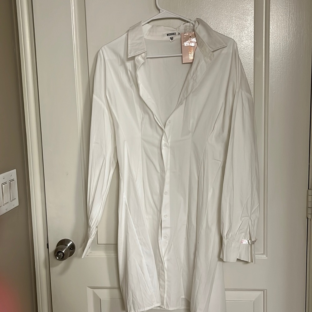 White shirt dress from Misguided never worn tag still on